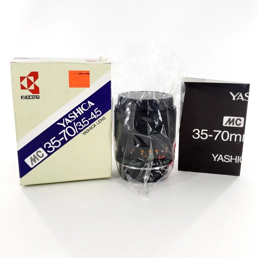 Yahica MC Zoom 35-70mm f/3.5-4.5 Lens w/ Caps, Manual, Box Near Prestine